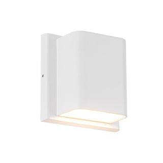 Buy white-with-clear-glass-glass-and-clear-shade Tolan Outdoor (Wet) Sconce by Kuzco Lighting