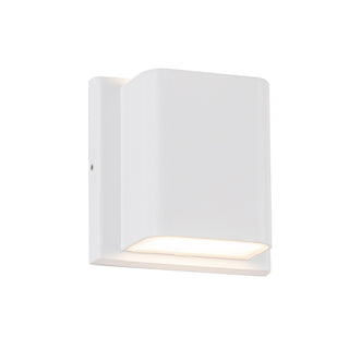 Buy white-with-clear-glass-glass-and-white-shade Tolan Outdoor (Wet) Sconce by Kuzco Lighting