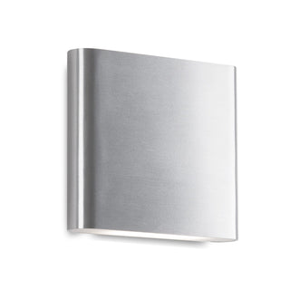 Buy brushed-nickel-with-frosted-glass-glass-and-white-shade Slate Outdoor (Wet) Sconce by Kuzco Lighting