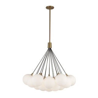 Buy brushed-gold-opal-glass-and-clear-shade Bolla Chandelier by Kuzco Lighting
