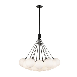 Buy black-opal-glass-and-white-shade Bolla Chandelier by Kuzco Lighting