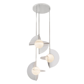 Buy polished-nickel-opal-glass Scorpio Chandelier by Kuzco Lighting