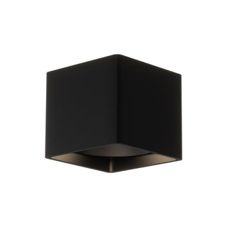 Buy black-with-clear-acrylic-multi-faceted-lens-glass-and-clear-shade Falco Outdoor (Damp) Flush Mount Ceiling Light by Kuzco Lighting