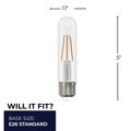 Tubular E26 T9 5" 120.00V LED Light Bulb by Bulbrite