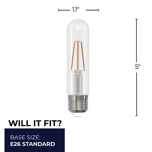 Tubular 3 Watt E26 T9 5" 120.00V LED 3000k Light Bulb by Bulbrite