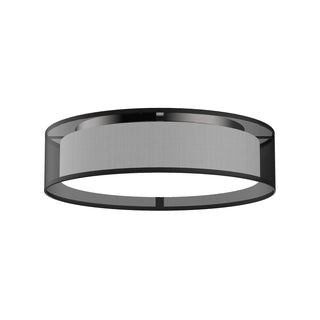 Buy black-organza-with-white-acrylic-diffuser-glass-and-white-shade Dalton Flush Mount Ceiling Light by Kuzco Lighting