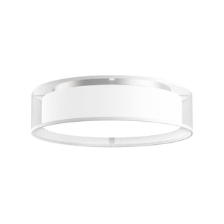 Buy white-organza-with-white-acrylic-diffuser-glass Dalton Flush Mount Ceiling Light by Kuzco Lighting