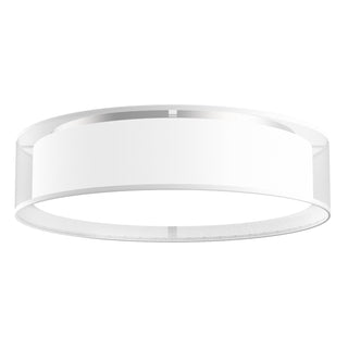 Buy white-organza-with-white-acrylic-diffuser-glass-and-white-shade Dalton Flush Mount Ceiling Light by Kuzco Lighting