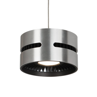 Buy brushed-nickel-with-frosted-acrylic-diffuser-glass-and-white-shade Oxford Pendant by Kuzco Lighting