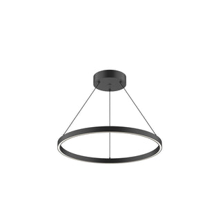 Buy black-with-frosted-silicone-diffuser-glass-and-white-shade Cerchio Pendant by Kuzco Lighting