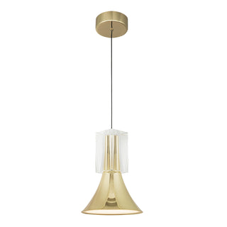 Buy metallic-brass-clear-crystal Floe Pendant by Kuzco Lighting