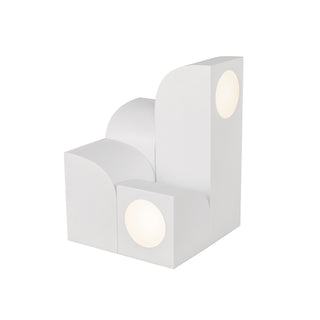 Buy white-with-frosted-acrylic-lens-glass-and-white-shade Gypsum Table Accent Lamp by Kuzco Lighting