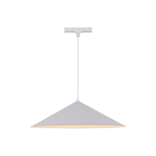 Buy white-with-frosted-acrylic-diffuser-glass-and-white-shade Luiz Pendant by Kuzco Lighting