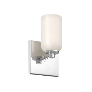 Buy chrome-glossy-opal-glass Nola Outdoor (Damp) Sconce by Kuzco Lighting