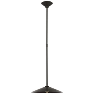 Buy modern-iron-with-modern-iron-glass-and-black-shade Ponce Outdoor (Damp) Pendant by Visual Comfort Signature