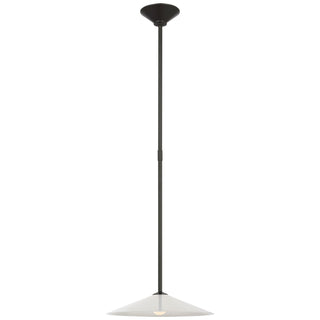 Buy modern-iron-with-white-glass-glass-and-white-shade Ponce Outdoor (Damp) Pendant by Visual Comfort Signature