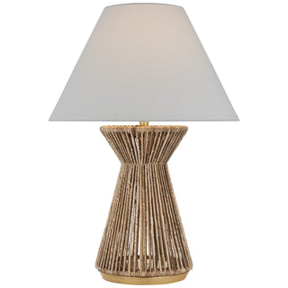 Visual Comfort Signature - CHA 8016NAB/AB-L - LED Table Lamp - Antigua - Natural Abaca and Antique-Burnished Brass from Lighting & Bulbs Unlimited in Charlotte, NC