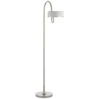 Buy polished-nickel-with-matte-white-glass-and-white-shade Oso Floor Lamp by Visual Comfort Signature
