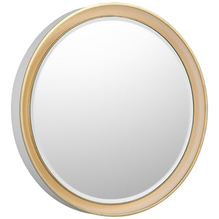Buy matte-white-and-gild Tricia Outdoor (Damp) Mirror by Visual Comfort Signature