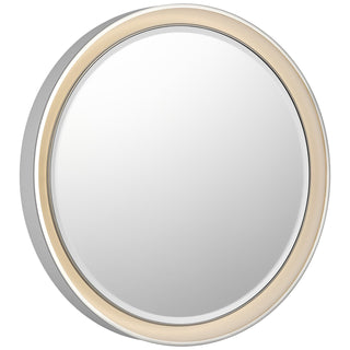 Buy matte-white-and-polished-nickel Tricia Outdoor (Damp) Mirror by Visual Comfort Signature