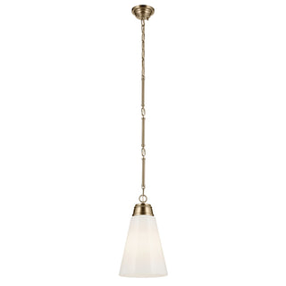 Buy champagne-bronze-with-cased-opal-glass-and-white-shade Marsailli Pendant by Kichler