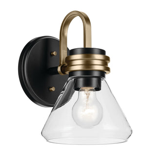 Buy black-with-clear-glass-and-clear-shade Farum Outdoor (Damp) Sconce by Kichler