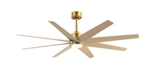 Buy brushed-brass-finish-with-light-maple-tone-blades 8-Blades Ariella-LK Matthews Fan Company by Matthews Fan Company