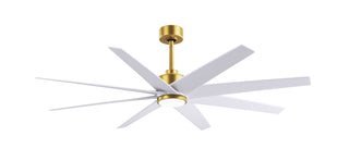 Buy brushed-brass-finish-with-matte-white-blades 8-Blades Ariella-LK Matthews Fan Company by Matthews Fan Company
