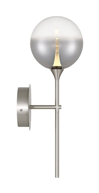 Buy nickel-with-smoked-glass-glass-and-smoke-shade Iissa Outdoor (Damp) Sconce by Eurofase