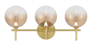 Buy gold-with-amber-glass-glass-and-amber-brown-shade Iissa Vanity by Eurofase