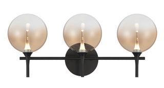 Buy black-with-amber-glass-glass-and-amber-brown-shade Iissa Vanity by Eurofase