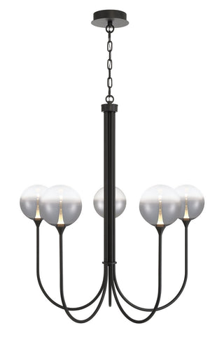 Buy black-with-smoked-glass-glass-and-smoke-shade Iissa Chandelier by Eurofase