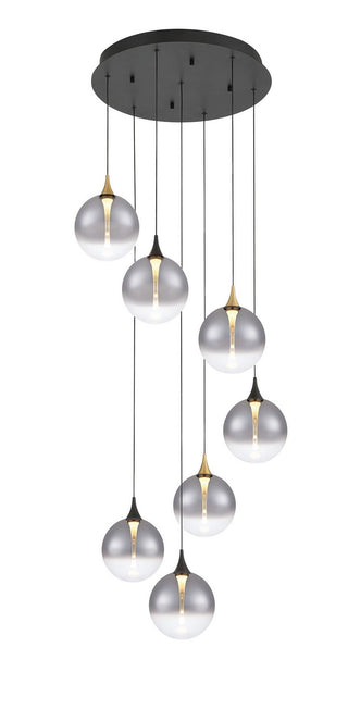 Buy gold-black-with-smoked-glass-glass-and-smoke-shade Chandelier by Eurofase