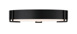 Buy black-with-alabaster-glass-and-woven-natural-shade Noga Outdoor (Damp) Flush Mount Ceiling Light by Eurofase