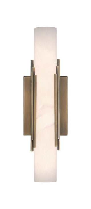 Buy brass-with-alabaster-glass Outdoor (Damp) Sconce by Eurofase