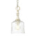 Antique Ivory with Hammered Water Glass Glass and Clear Textured Shade