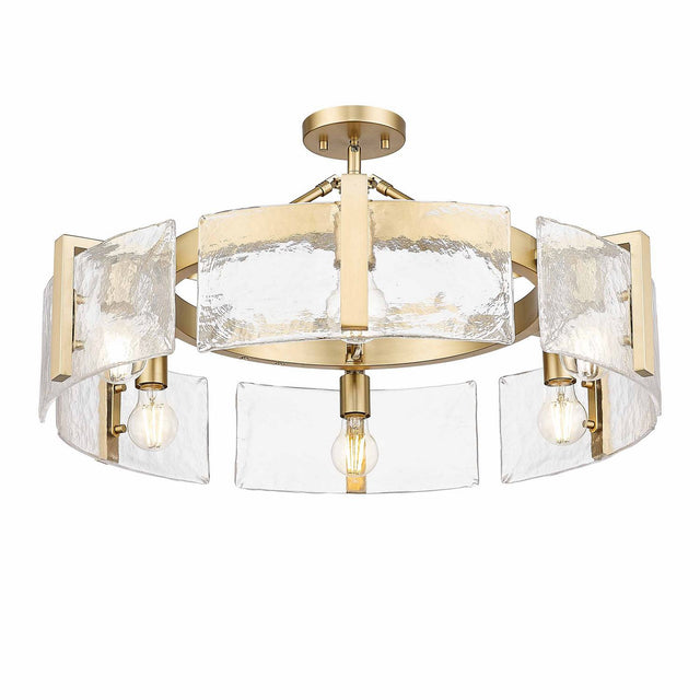 Aenon Semi-Flush Mount Ceiling Light by Golden