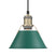Aged Brass with Pine Green Glass and Green Shade