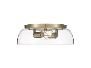 Buy aged-brass-with-clear-glass-glass-and-clear-shade Duncan Flush Mount Light by Golden