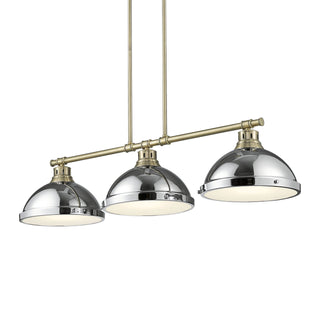 Buy aged-brass-with-chrome-glass Duncan Pendant by Golden