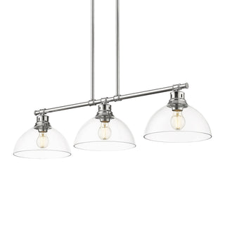 Buy chrome-with-clear-glass-glass-and-clear-shade Duncan Pendant by Golden