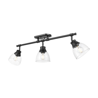 Buy matte-black-with-clear-glass-glass-and-clear-shade Duncan Semi-Flush Mount Ceiling Light by Golden