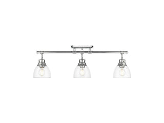 Buy chrome-with-clear-glass-glass-and-clear-shade Duncan Directional Semi-Flush Mount Light by Golden