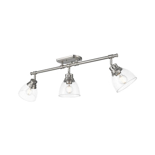 Buy pewter-with-clear-glass-glass-and-clear-shade Duncan Semi-Flush Mount Ceiling Light by Golden