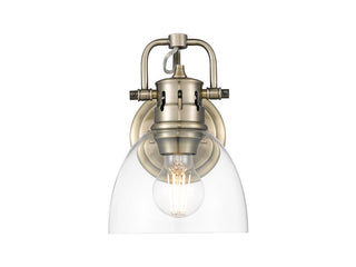 Buy aged-brass-with-clear-glass-glass-and-clear-shade Duncan Vanity by Golden