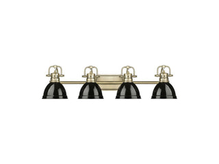 Buy aged-brass-with-black-glass-and-black-shade Duncan Vanity by Golden