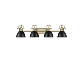 Buy aged-brass-with-matte-black-glass-and-black-shade Duncan Vanity by Golden