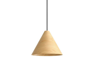 Buy light-walnut-with-light-walnut-glass-and-woven-natural-shade Conique Pendant by Golden