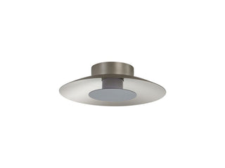 Buy sand-nickel-with-graphite-glass Luma Flush Mount Ceiling Light by Golden