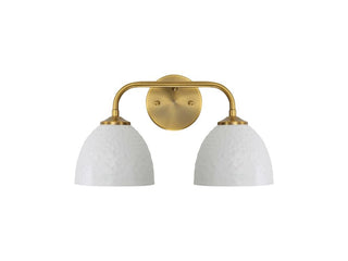 Buy modern-brass-with-matte-white-glass-and-white-shade Shepard Vanity by Golden